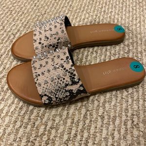 Madden Girl NWT studded slides. Size 8